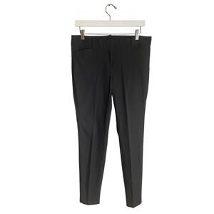 Satinato Black Ankle Trousers Work Pants Office Stretch Minimalist Neutral 10
